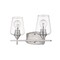 Z-Lite Joliet 2 Light Vanity, Brushed Nickel & Clear 473-2V-BN - alternate 3